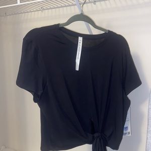 Lulu lemon black tshirt with tie